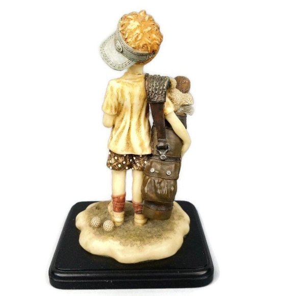 1999 Beachcombers Intl Boy Golf Figure Statue 0246 - Picture 4 of 12